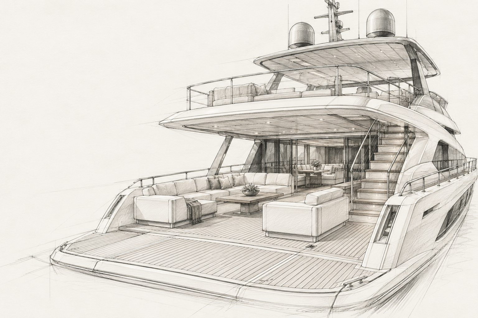 Yat yenileme tasarım eskizi